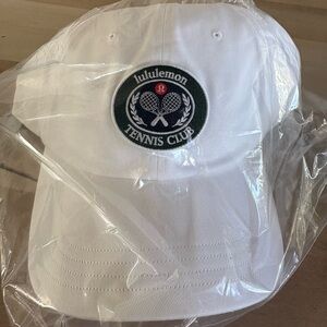lululemon athletica White Tennis Club Embroidered Baseball Cap with Green Patch